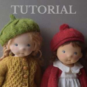 Patron de tricot de béret pour poupée : deux styles, trois tailles (téléchargement PDF)