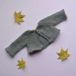 ELSIE Doll Cardigan with picot edge, Knitting Pattern, Two Sizes (PDF Download)